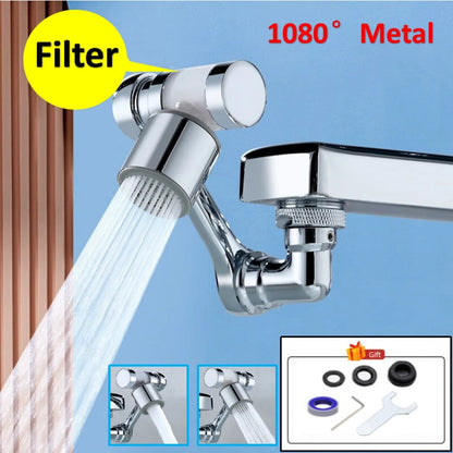 Filtered Faucet Extender | 1080° Rotation, Dual Flow Modes & Built-In Filter for Cleaner Drinking Water