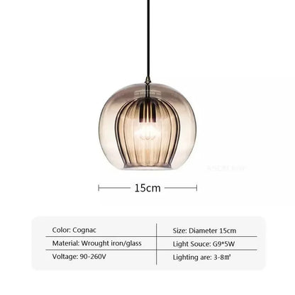Glass Pendant Light | High-Quality Blown Glass. Unique Shapes & Warm Ambient Light for Kitchen and Dining Room