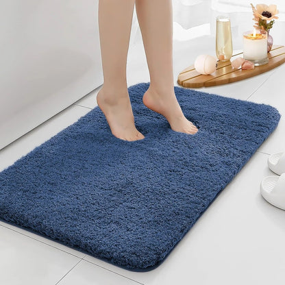 Thickened Plush Anti-Slip Bathroom Mat | Super Absorbent, Durable & Machine Washable for Shower, Sink & Toilet Use
