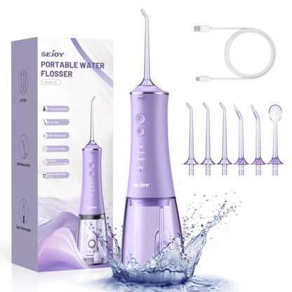 Dental Water Flosser | Rechargeable with 4 Modes & Interchangeable Nozzles for Deep Cleaning and Gum Health