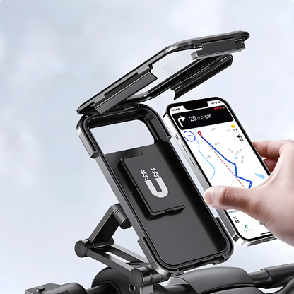 Waterproof Bike Phone Holder | 360° Rotation, Touchscreen Access & Secure for All Weather Cycling