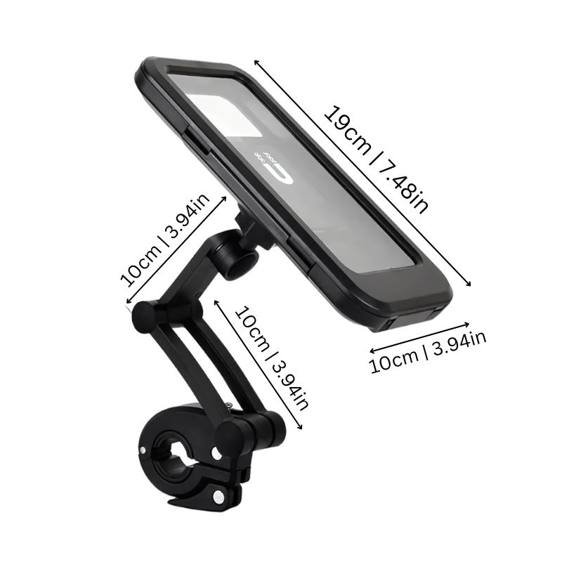 Waterproof Bike Phone Holder | 360° Rotation, Touchscreen Access & Secure for All Weather Cycling
