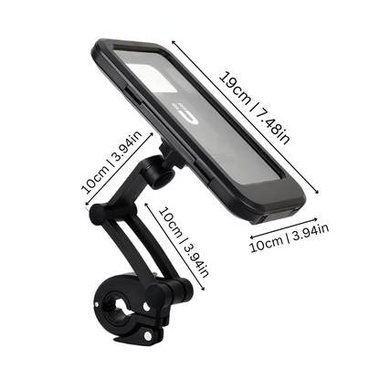 Waterproof Bike Phone Holder | 360° Rotation, Touchscreen Access & Secure for All Weather Cycling