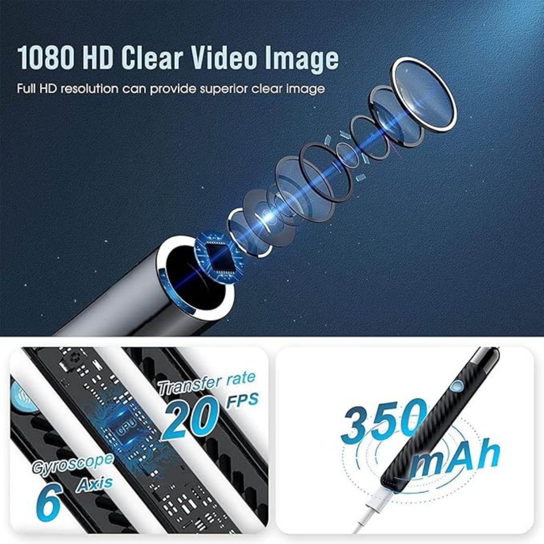 Ear Wax Removal Tool | 1080P HD Camera, LED Lights & Adjustable Scoops for Safe Ear Hygiene at Home