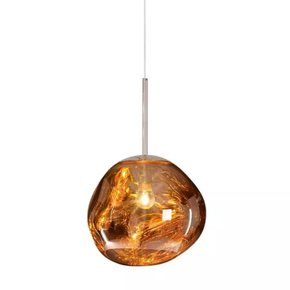 Melt Pendant Light Fixture - Modern Glass Hanging Lamp for Kitchen Island & Dining Room