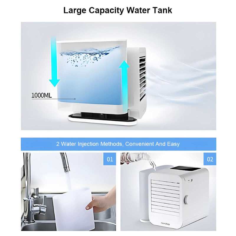 Microcool MicroCool Mini Air Conditioner Portable Evaporative Swamp Cooler with ...