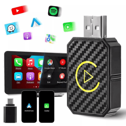 Mini Wireless CarPlay Adapter | Fast, Stable Streaming for 800+ Cars & All iPhones (iOS 10+)