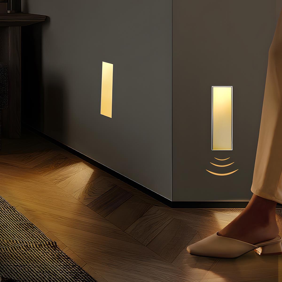 LED Recessed Wall Sconces | Motion Sensor. Energy-Efficient & Ideal for Hallways. Living Rooms. and Bedrooms
