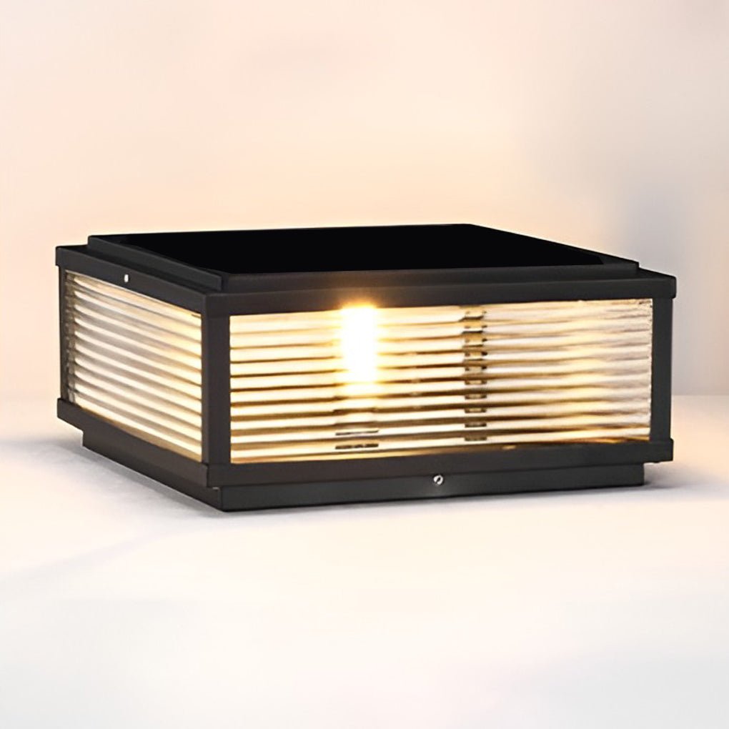 Outdoor Pier Mount Light | Waterproof LED. 3-Step Dimming & Energy-Saving for Garden and Pathway Illumination