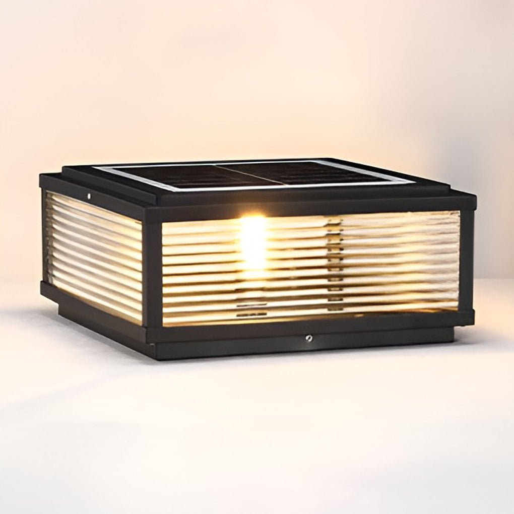 Outdoor Pier Mount Light | Waterproof LED. 3-Step Dimming & Energy-Saving for Garden and Pathway Illumination