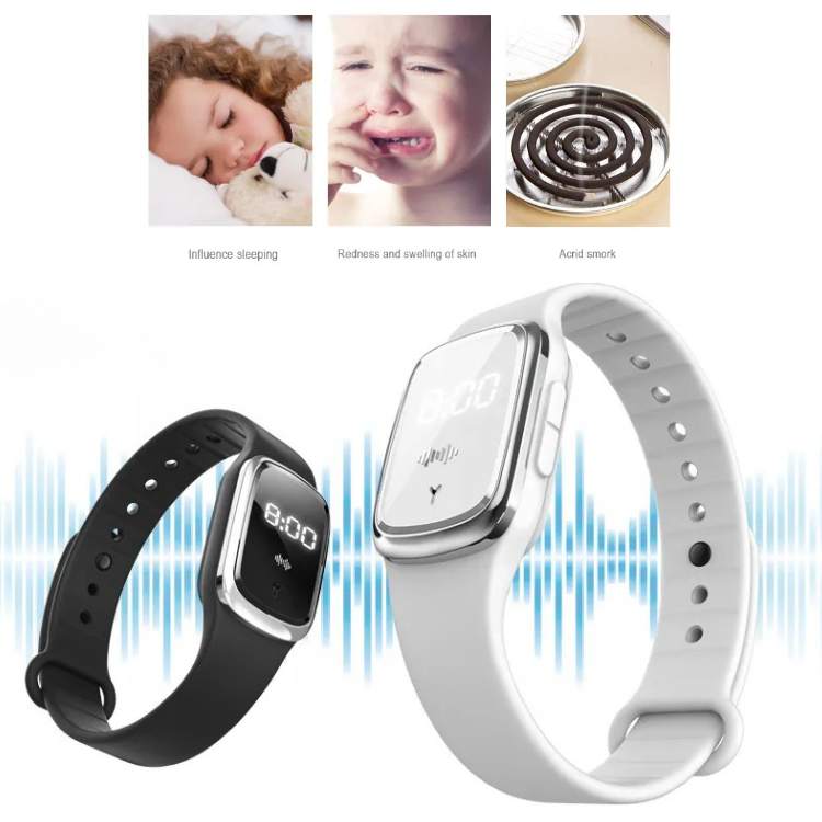 Ultrasonic Mosquito Repellent Bracelet | Lightweight, Weatherproof & Ideal for Outdoor Activities