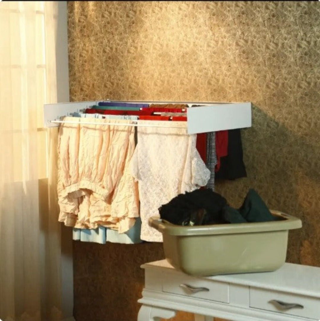 AetherDry™ | Foldable Wall-Mounted Drying Rack | Space-Saving Laundry Solution for Efficient Drying in Small Spaces