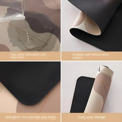 Quick-Drying Non-Slip Kitchen Mat | Super Absorbent, Shock-Absorbing & Stylish for Safe Cooking Spaces