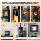 Wood Stove Fan | Includes Thermometer, Automatic Start/Stop & Ideal for Living Room Heating