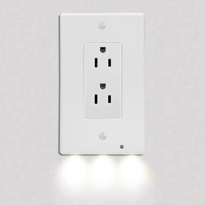 Pack 4x LED Night Light Outlet Cover | Energy-Efficient, Automatic Sensor & Safe for Kids' Rooms