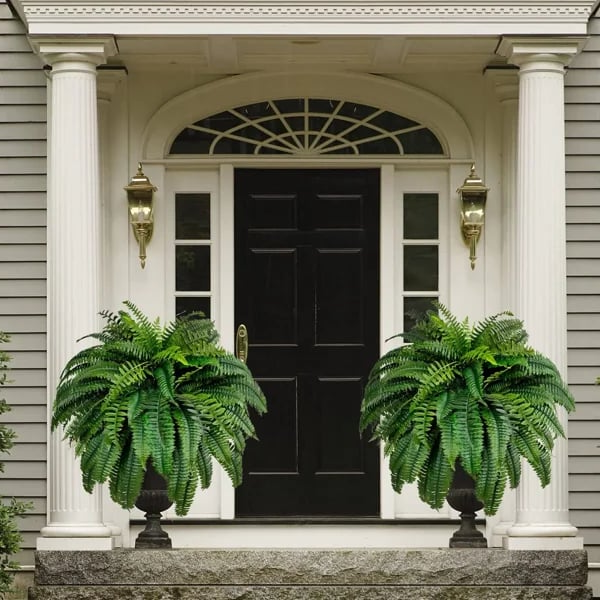 UV Resistant Artificial Boston Fern | Lifelike, Waterproof & Maintenance-Free for Outdoor Décor