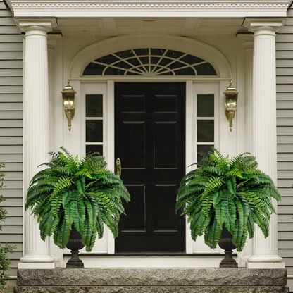 UV Resistant Artificial Boston Fern | Lifelike, Waterproof & Maintenance-Free for Outdoor Décor