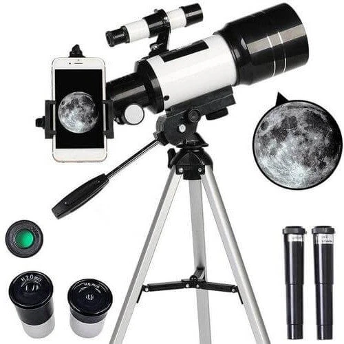 Professional Astronomical Telescope | 70mm Aperture, 300mm Focal Length & Easy Setup for Stargazing and Nature Exploration