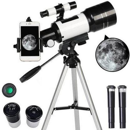 Professional Astronomical Telescope | 70mm Aperture, 300mm Focal Length & Easy Setup for Stargazing and Nature Exploration