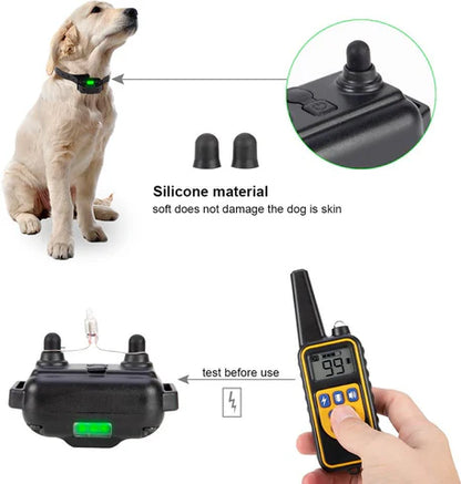 800M Rechargeable Electric Dog Training Collar | Waterproof, Remote Control & Ideal for Effective Dog Training