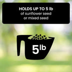 Squirrel Proof Bird Feeder | Heavy-Duty Metal, Multi-Feeding Ports & Ideal for Backyard Birdwatching