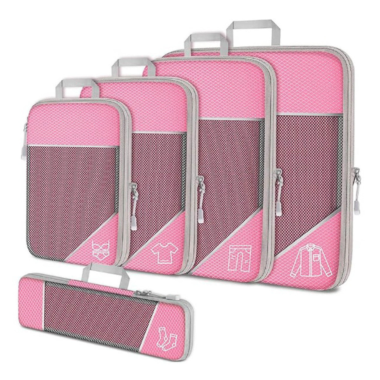 Compression Packing Cubes | Maximise Space by 60%, Lightweight & Durable for Travel, Hiking, Camping & Road Trips