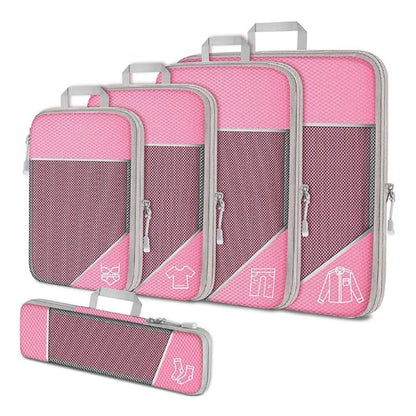 Compression Packing Cubes | Maximise Space by 60%, Lightweight & Durable for Travel, Hiking, Camping & Road Trips