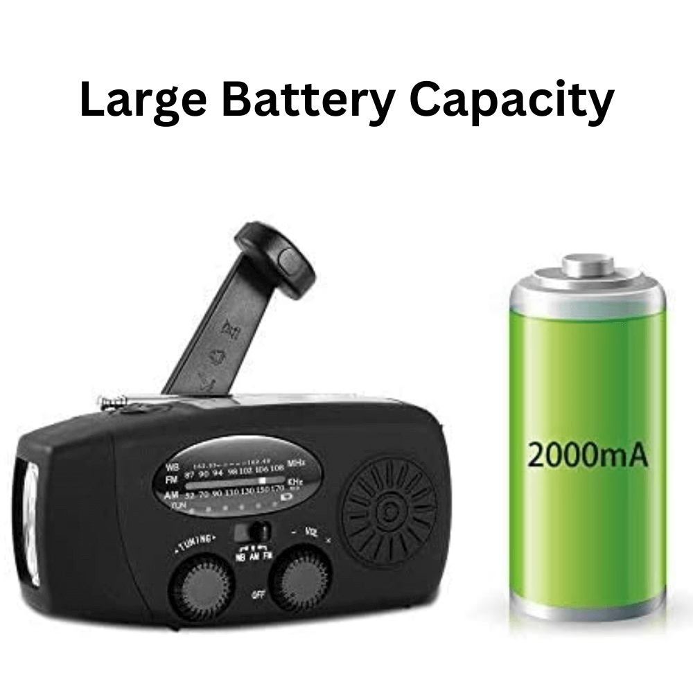 Portable Wind-Up Radio | AM/FM, Weather Broadcasts & Built-In Power Bank for Emergency Preparedness