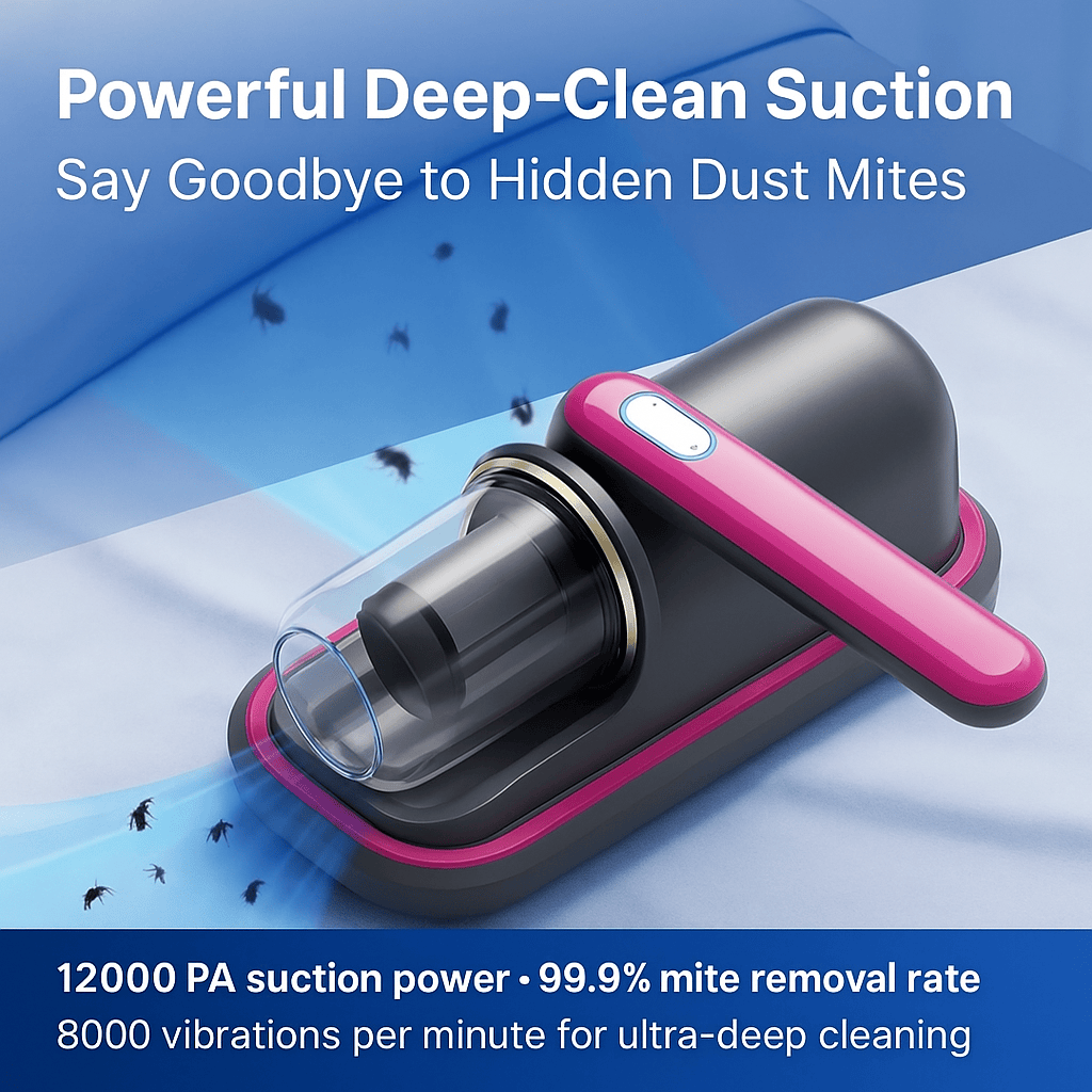 UV Hand Held Vacuum Cleaner - Car, Sofa & Bed Dust Mite Vacuum for Allergy Relief