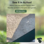 Motion Sensor Bird Deterrent for Crows: Ideal Pigeon Repeller with Sound Scarer