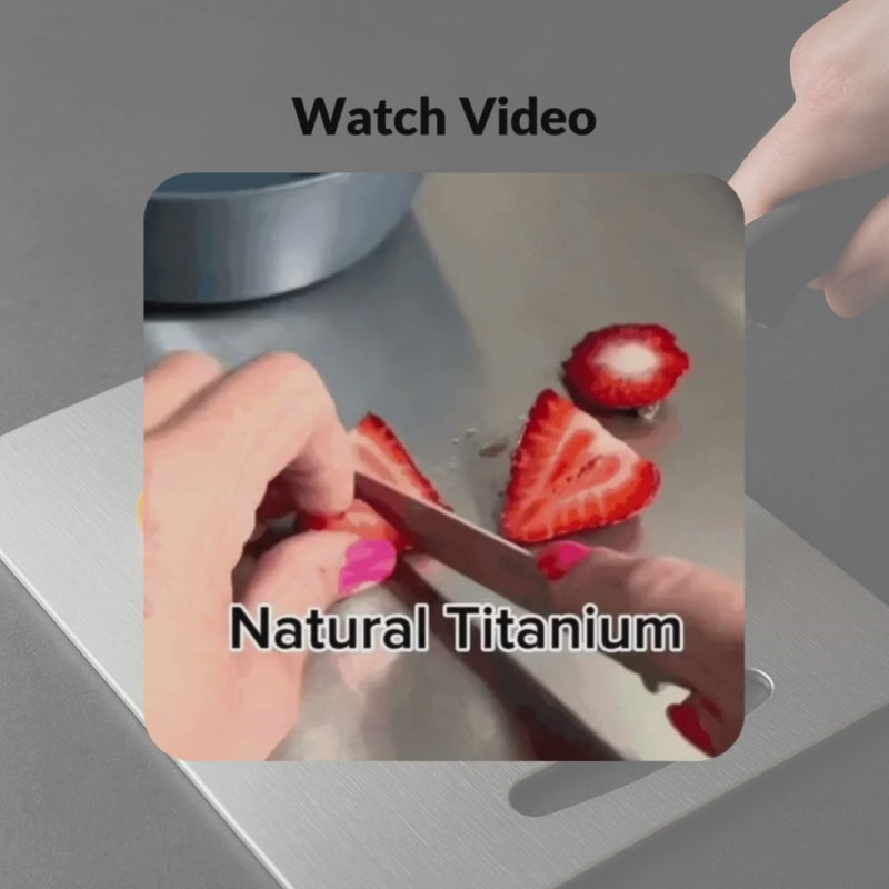 Medical Grade Titanium Cutting Board | Durable, Non-porous Surface for Safe Food Preparation & Kitchen Use