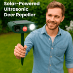 Solar-Powered Ultrasonic Deer Repeller - Effective Deer Deterrent for Gardens & Yards in 48 Hours