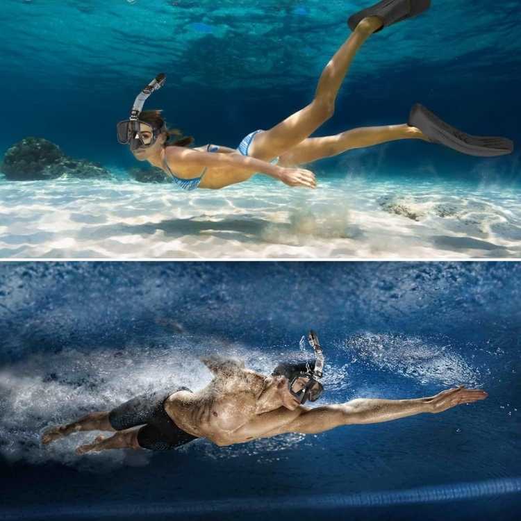Foldable Snorkel Mask | Anti-Fog, 180° Panoramic View & Advanced Airflow for Swimming, Snorkeling & Diving