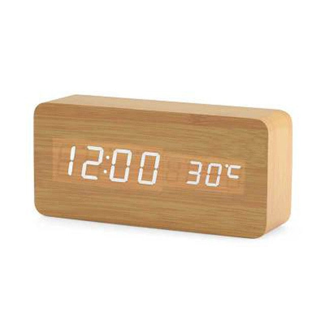 Digital LED Alarm Clock | Voice Control, Clear Display & Modern Design for Bedroom Use