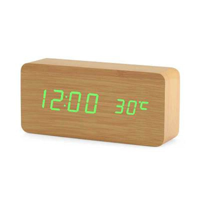 Digital LED Alarm Clock | Voice Control, Clear Display & Modern Design for Bedroom Use