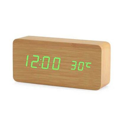 Digital LED Alarm Clock | Voice Control, Clear Display & Modern Design for Bedroom Use