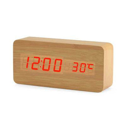 Digital LED Alarm Clock | Voice Control, Clear Display & Modern Design for Bedroom Use