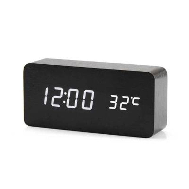 Digital LED Alarm Clock | Voice Control, Clear Display & Modern Design for Bedroom Use