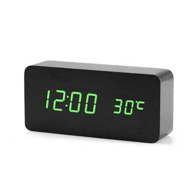 Digital LED Alarm Clock | Voice Control, Clear Display & Modern Design for Bedroom Use