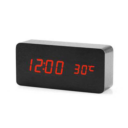 Digital LED Alarm Clock | Voice Control, Clear Display & Modern Design for Bedroom Use