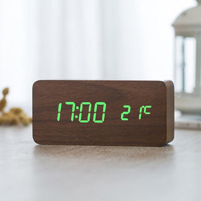 Digital LED Alarm Clock | Voice Control, Clear Display & Modern Design for Bedroom Use