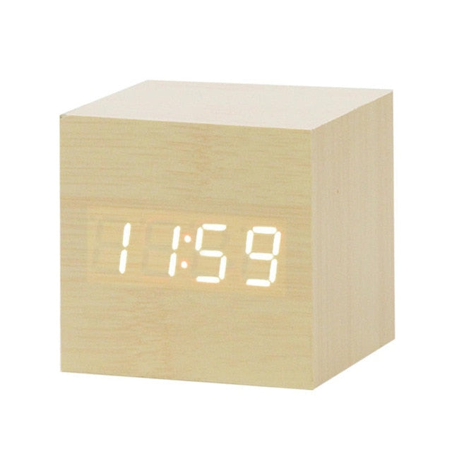 Digital LED Alarm Clock | Voice Control, Clear Display & Modern Design for Bedroom Use