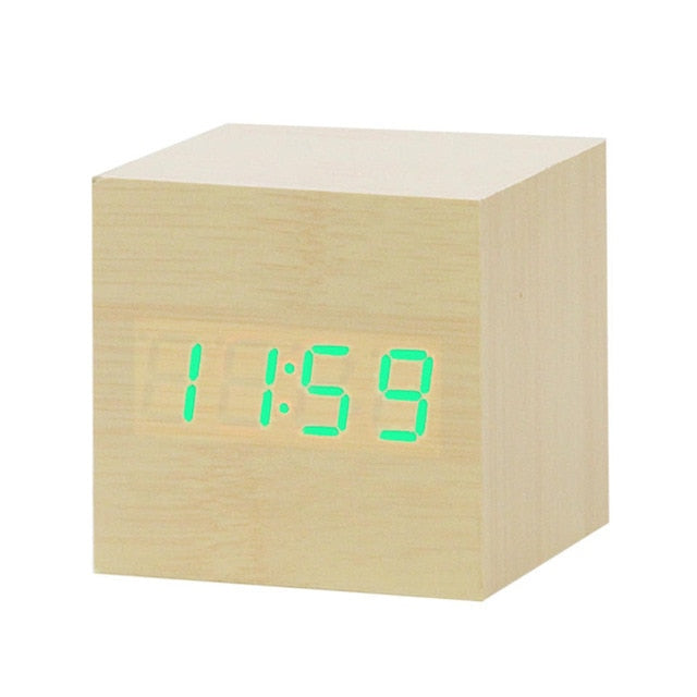 Digital LED Alarm Clock | Voice Control, Clear Display & Modern Design for Bedroom Use