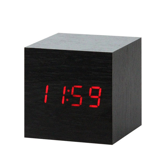 Digital LED Alarm Clock | Voice Control, Clear Display & Modern Design for Bedroom Use
