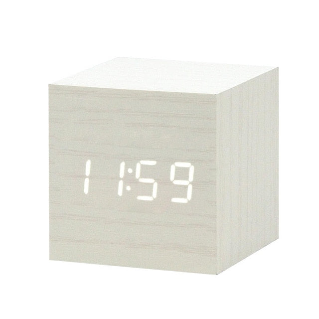 Digital LED Alarm Clock | Voice Control, Clear Display & Modern Design for Bedroom Use