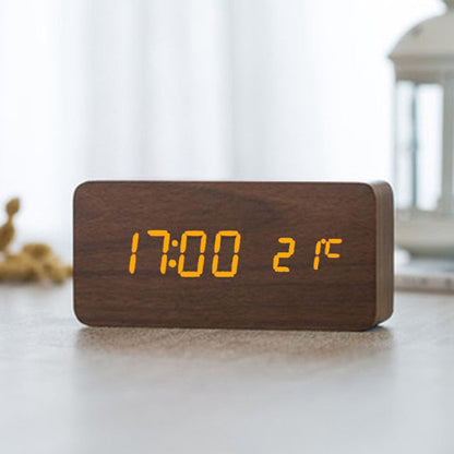 Digital LED Alarm Clock | Voice Control, Clear Display & Modern Design for Bedroom Use