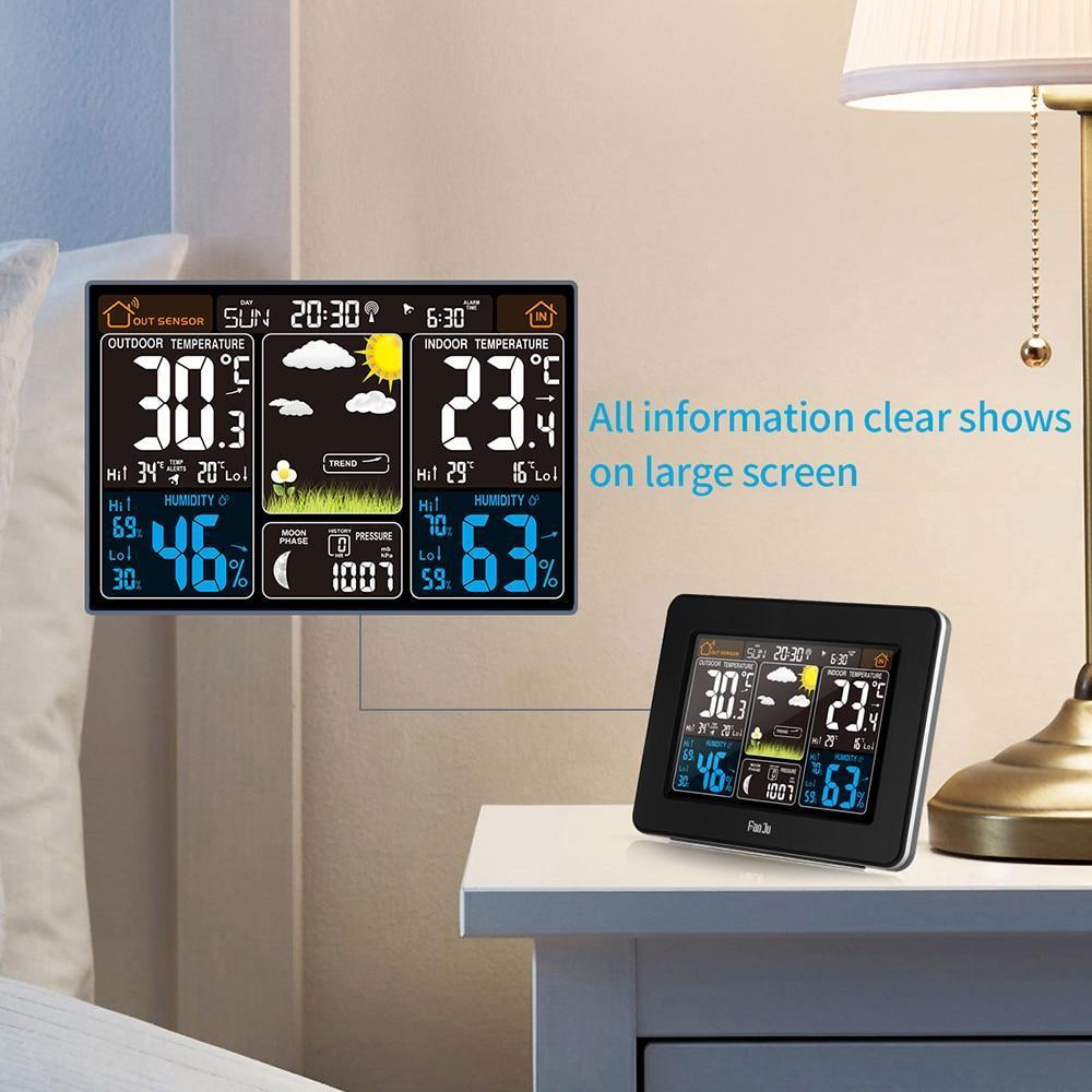 Personal Home Weather Station | Wireless Indoor/Outdoor Temperature & Humidity Monitor for Accurate Weather Forecasting
