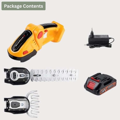 Cordless Hedge & Shrub Trimmer | 2-in-1 Cutting Heads, Lightweight & Ergonomic for Effortless Garden Maintenance