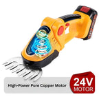 Cordless Hedge & Shrub Trimmer | 2-in-1 Cutting Heads, Lightweight & Ergonomic for Effortless Garden Maintenance