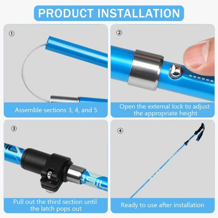 Ergonomic Trekking Scandinavian Walking Poles | Ultra-Light, Adjustable & Ideal for Hiking, Trekking, and Backpacking Adventures